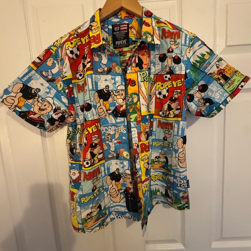 💥SALE💥Phat Farm Popeye Graphic Shirt - Multicolor - Picture 2 of 7